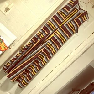 long maxi stripped dress, never worn. Size XL